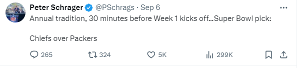 «Канзас-Сити Чифс» выиграют Супербоул — так сказал Питер Шрагер «Канзас-Сити Чифс» выиграют Супербоул — так сказал Питер Шрагер