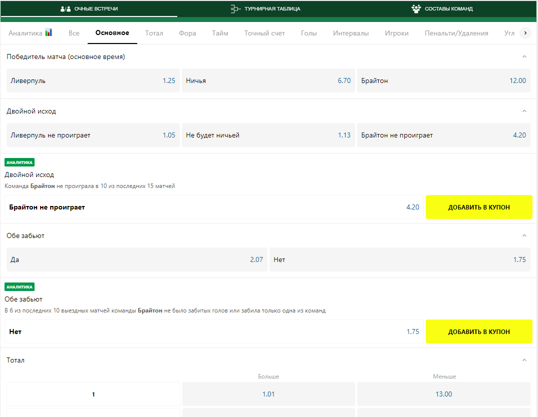 Новая фишка «Париматч» — ставки на основе трендов и аналитики